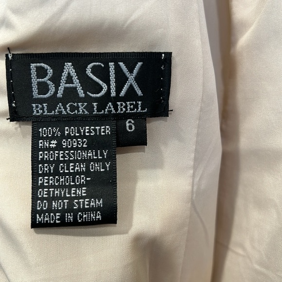 basix black label illusion bodice lace and sequin appliqué silver frost size 6 - Picture 8 of 9